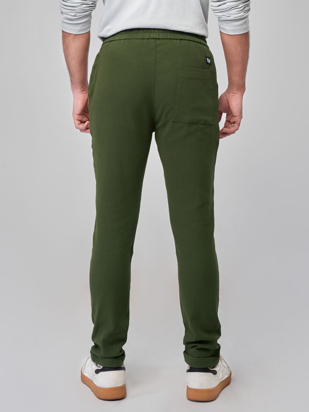 Solids: Dark Olive Textured Pants