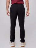 Solids: Black Textured Pants