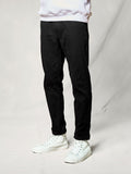 Solids: Black Textured Pants