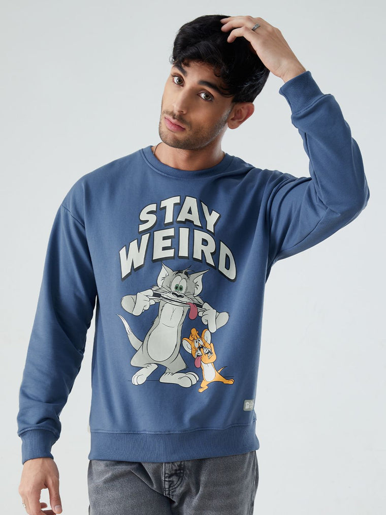 Tom And Jerry: Stay Weird Men Oversized Sweatshirts