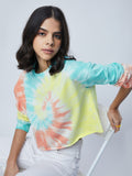 Tie Dye: Candy Swirls Women Oversized Sweatshirts