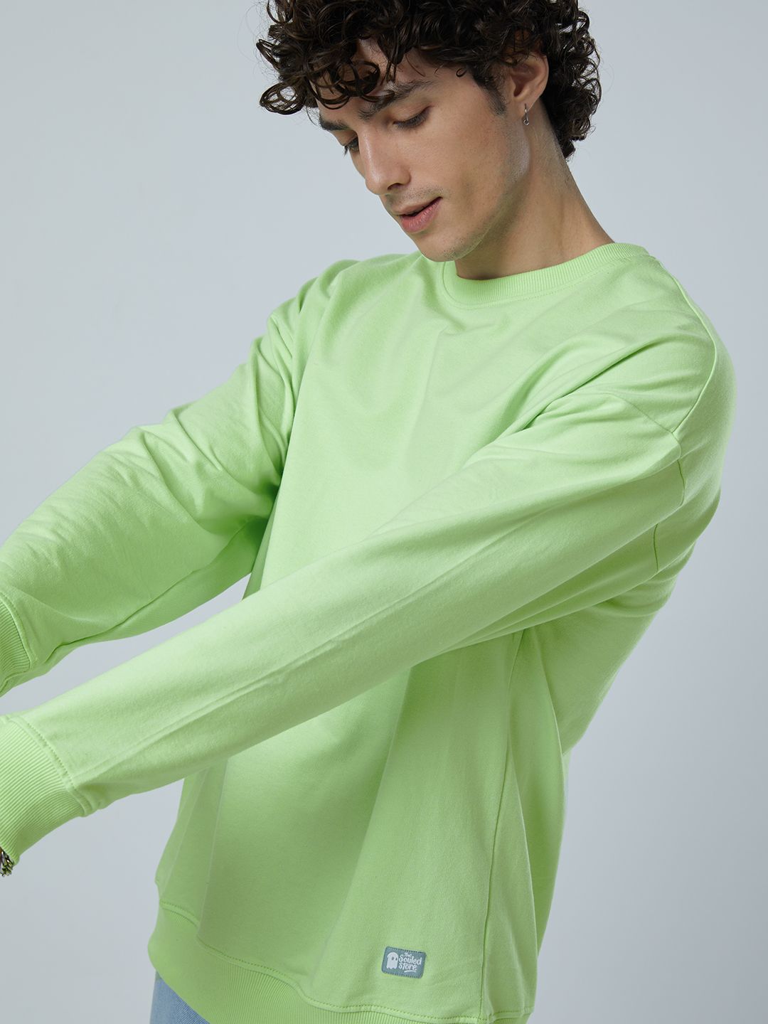 Solids: Mint Men Oversized Sweatshirts