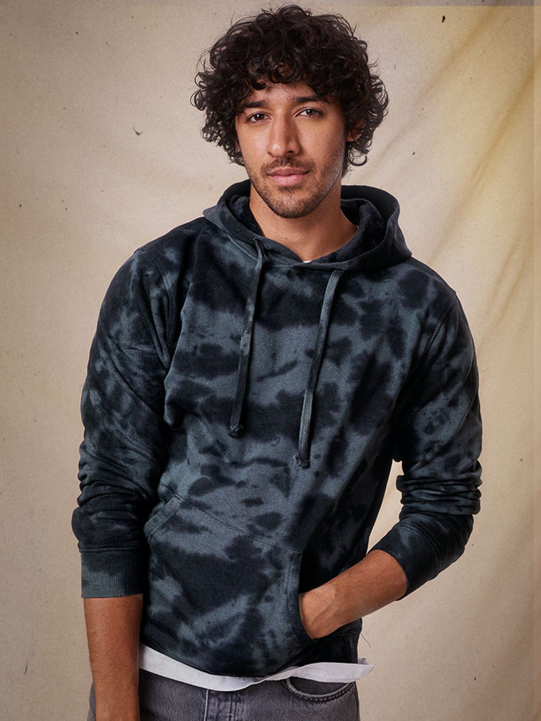 Tie Dye: Black Chase Hoodies
