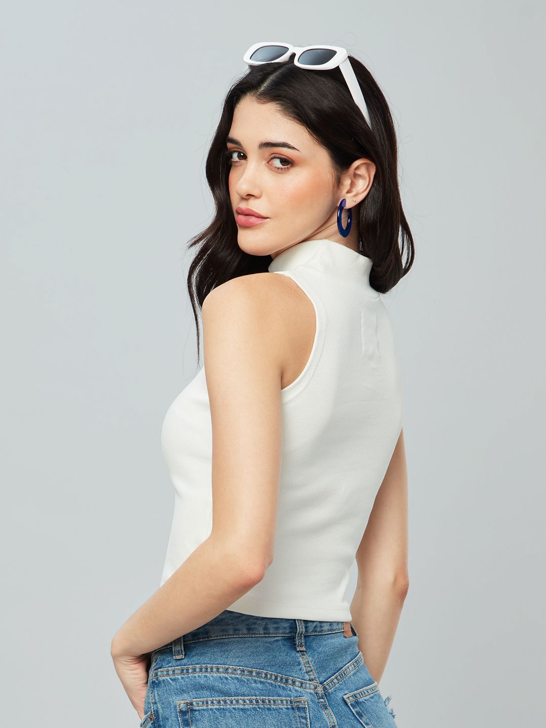 Essential Solids: Ivory White Women Knit Tops