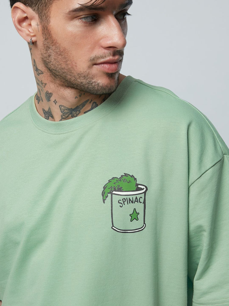 Popeye: Spinach Power Oversized T-Shirts