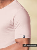 Supima: Nude Pink Supima Drop Cut T-Shirts