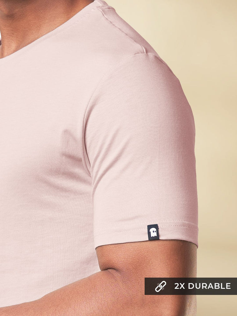 Supima: Nude Pink Supima Drop Cut T-Shirts
