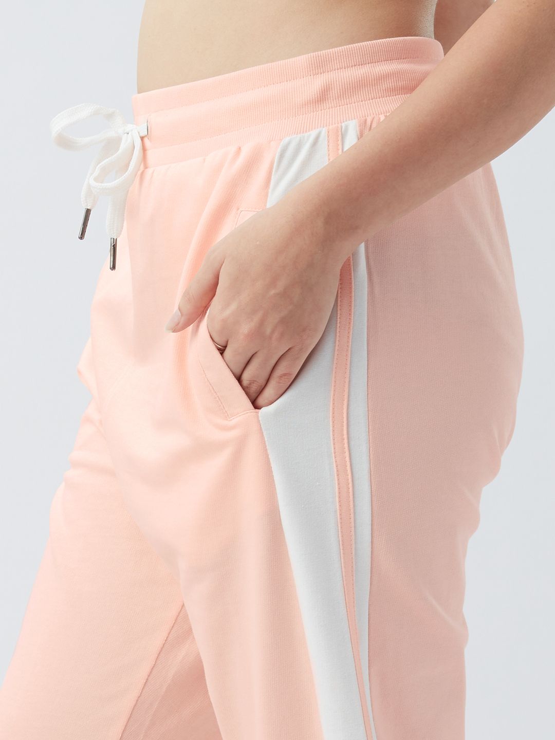 Easy Jogger: Nude Pink Women Cinched Joggers