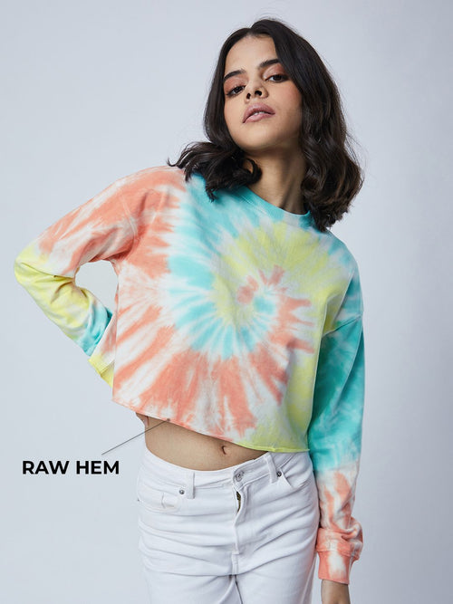 Tie Dye: Candy Swirls Women Oversized Sweatshirts