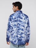 Tie Dye: Blue Men Relaxed Shirts