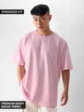 Solids: Baby Pink Oversized T-Shirts