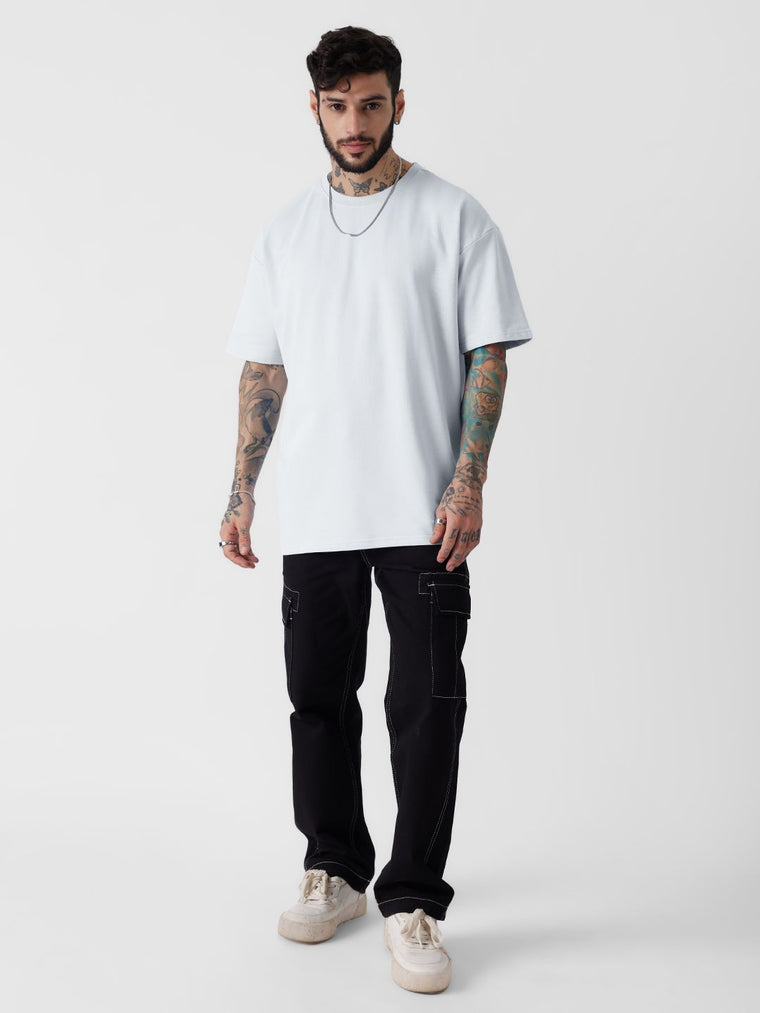 Solids: White Oversized T-Shirts