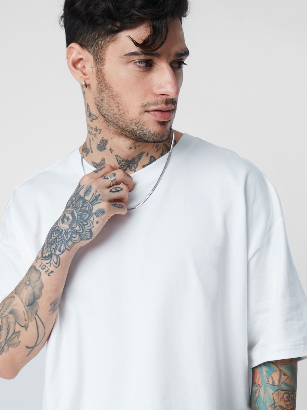 Solids: White Oversized T-Shirts