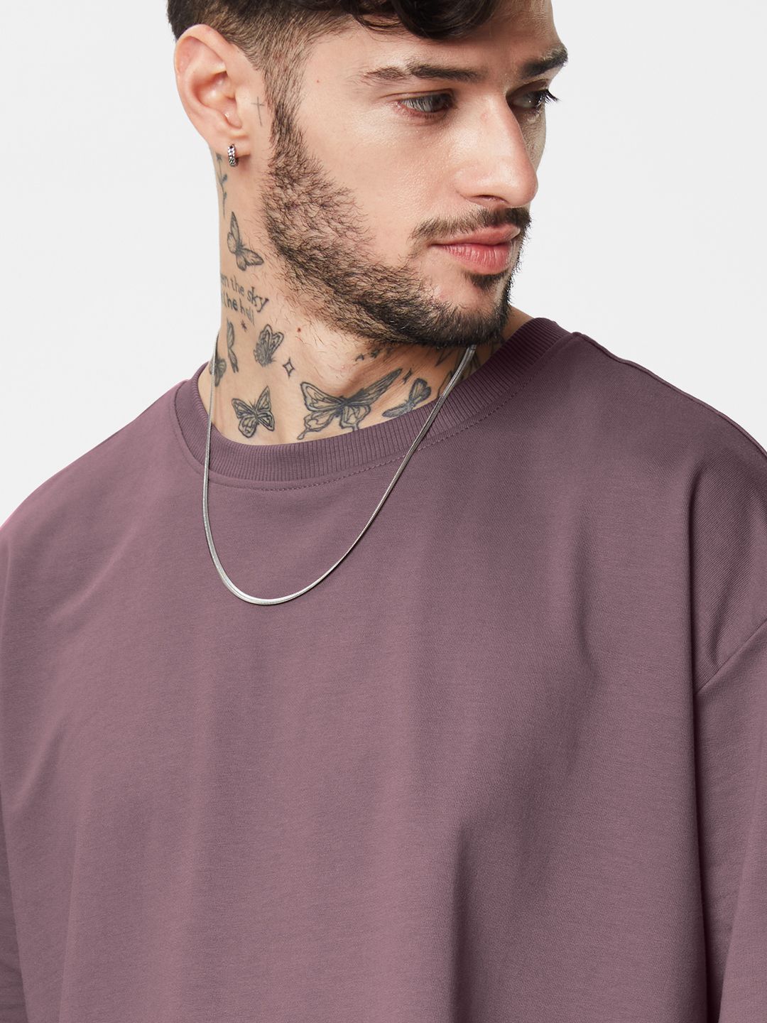 Solids: Pale Purple Oversized T-Shirts