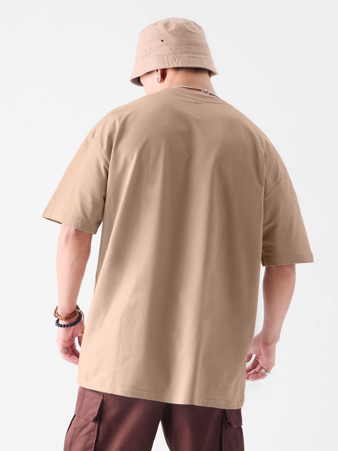 Solids: Soft Brown Oversized T-Shirts