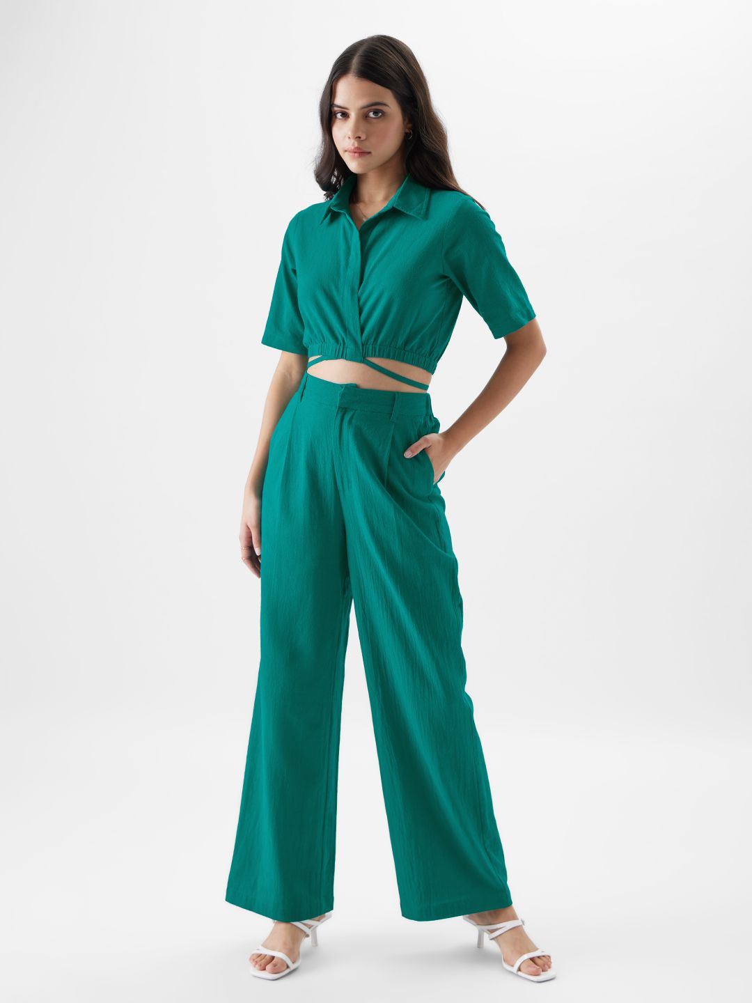 Essential Solids: Teal Green Women Fashion Tops