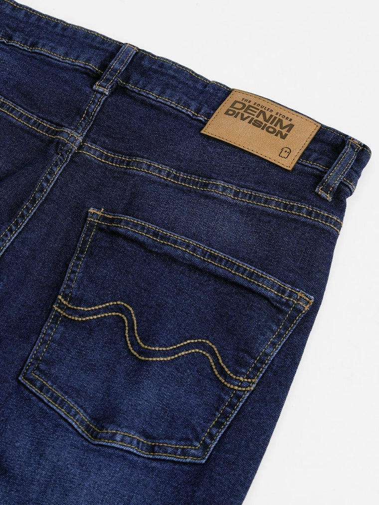Solids: Distressed Blue (Baggy Fit) Men Baggy Fit Jeans