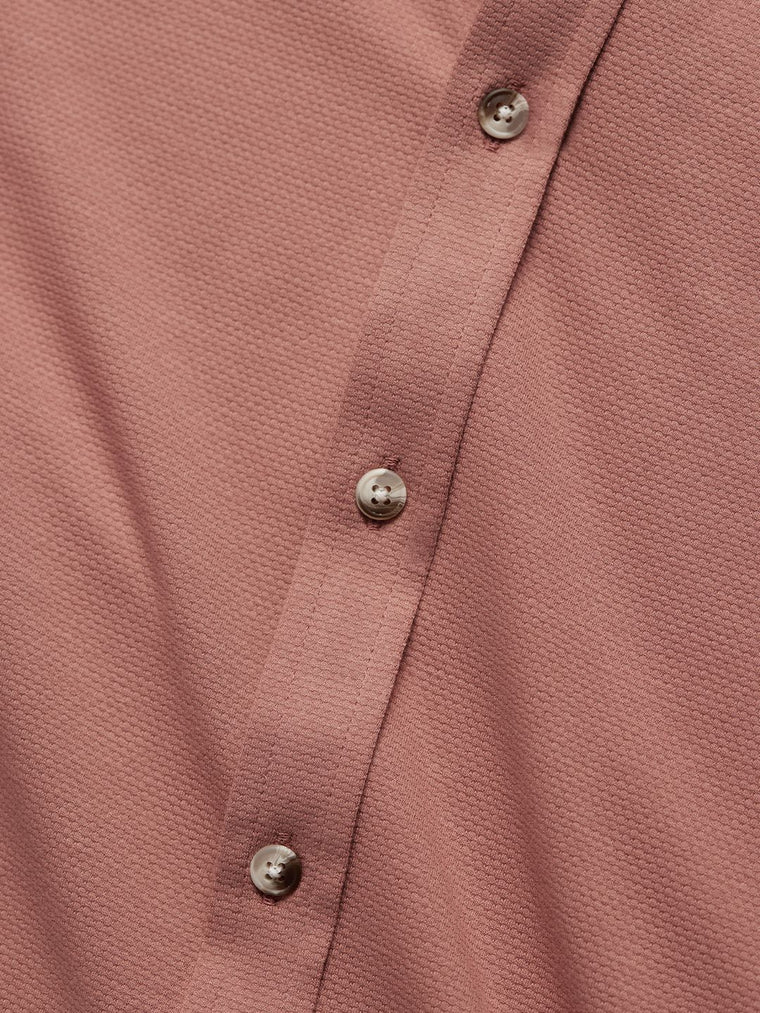 Textured Shirt: Quartz Brown Knit Shirts