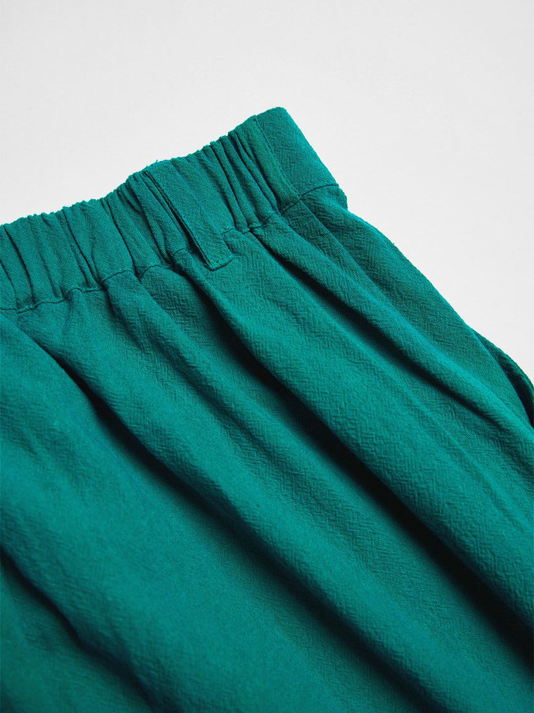 Solids: Teal Green Women Straight Pants