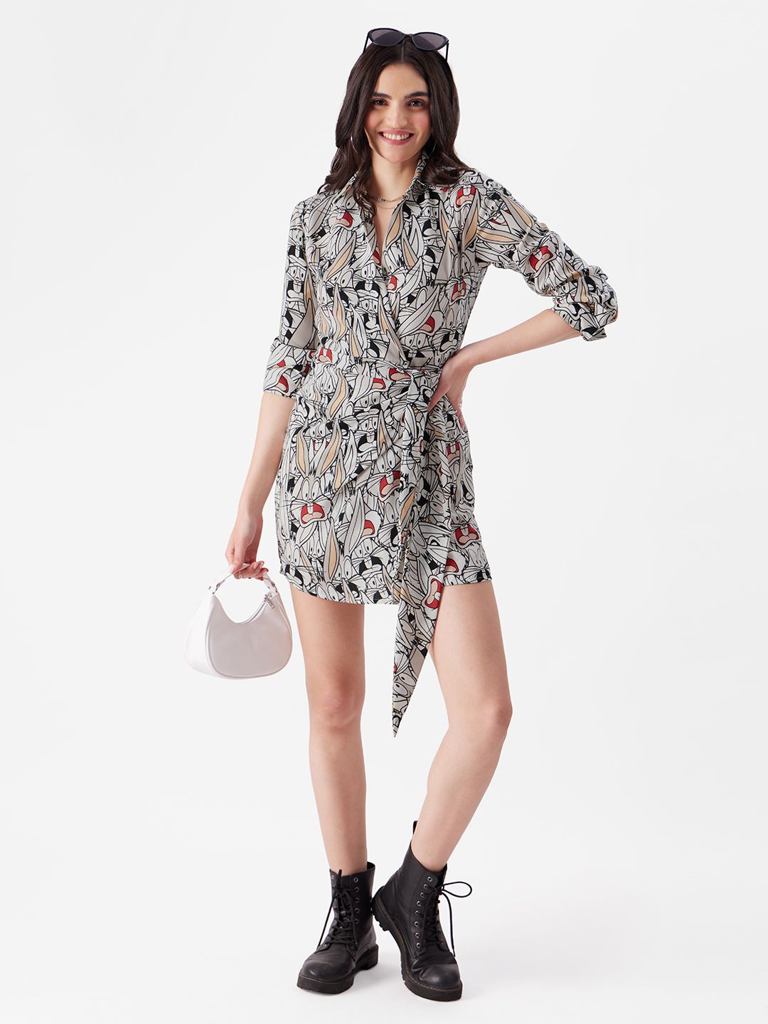Wrap Dress: Nervous Bugs Women Shirt Dresses