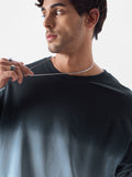 Ombre: Midnight Blue Oversized Full Sleeve T-Shirts