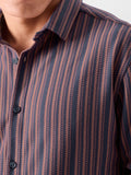 Stripes: Red And Brown Knit Shirts