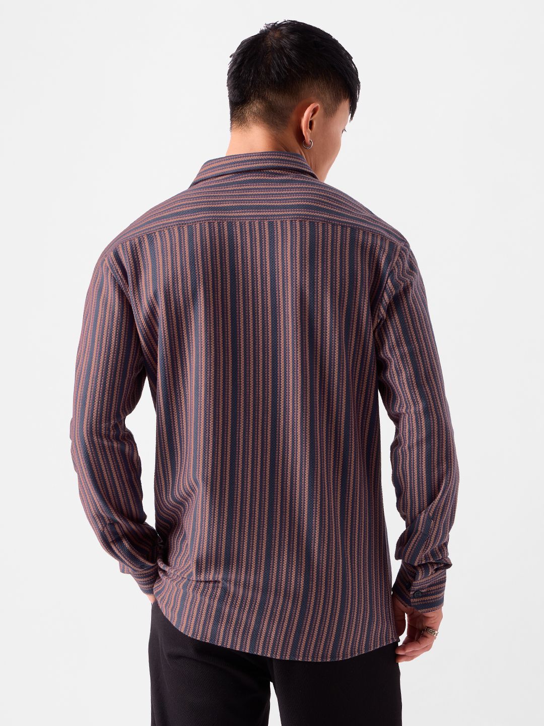 Stripes: Red And Brown Knit Shirts