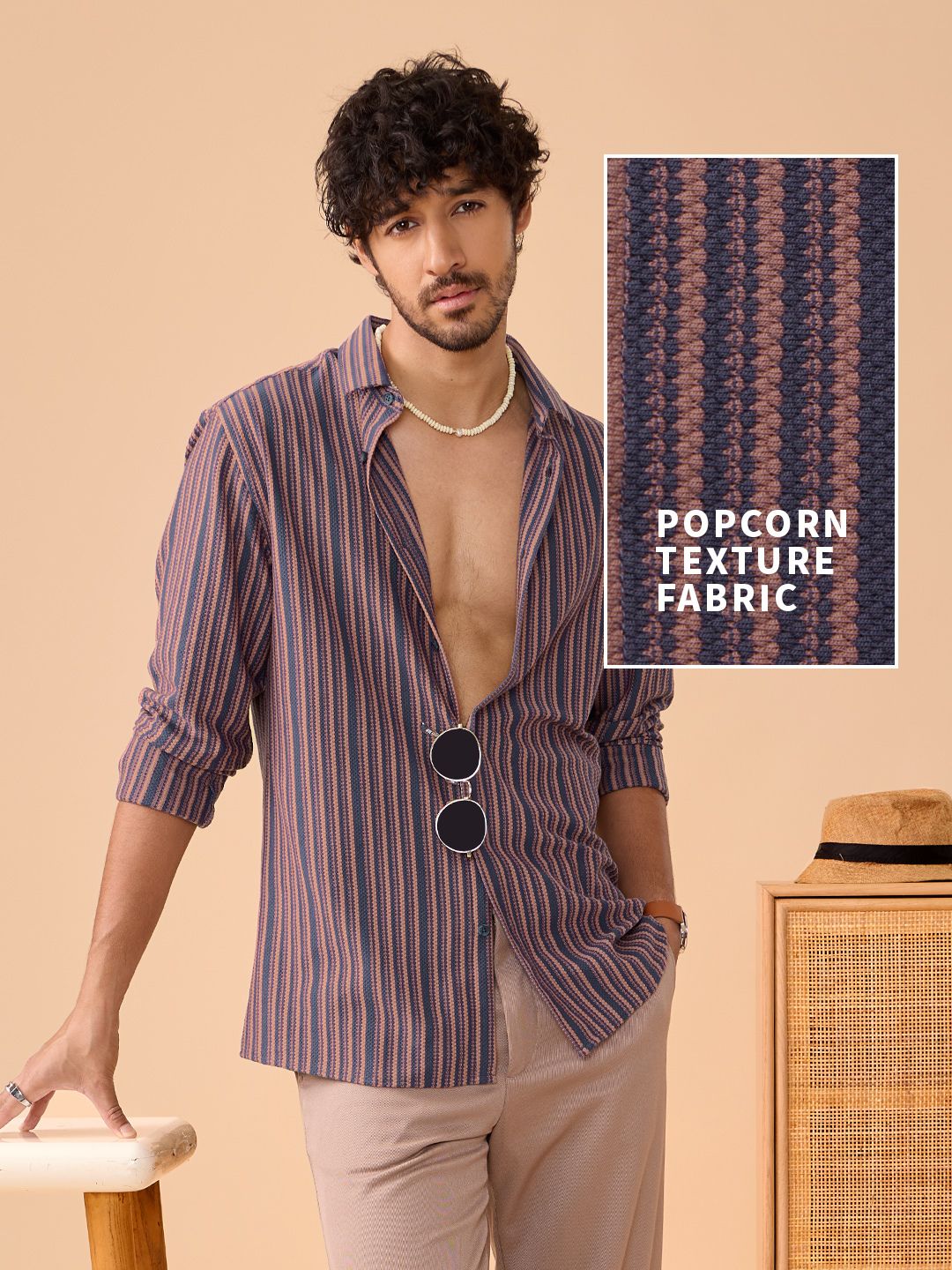 Stripes: Red And Brown Knit Shirts
