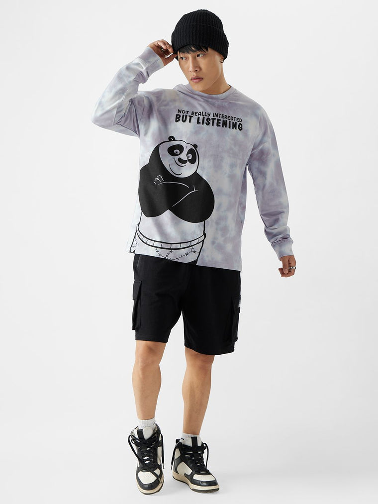 Kung Fu Panda: Not Interested Oversized Full Sleeve T-Shirts