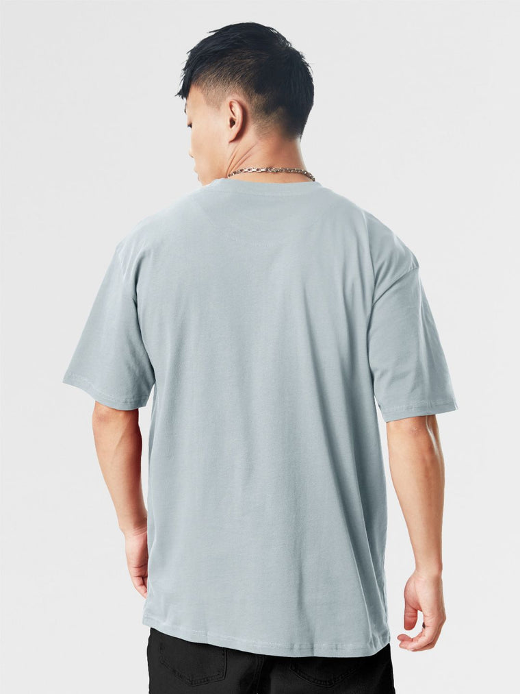 Solids: Pearl Grey Oversized T-Shirts