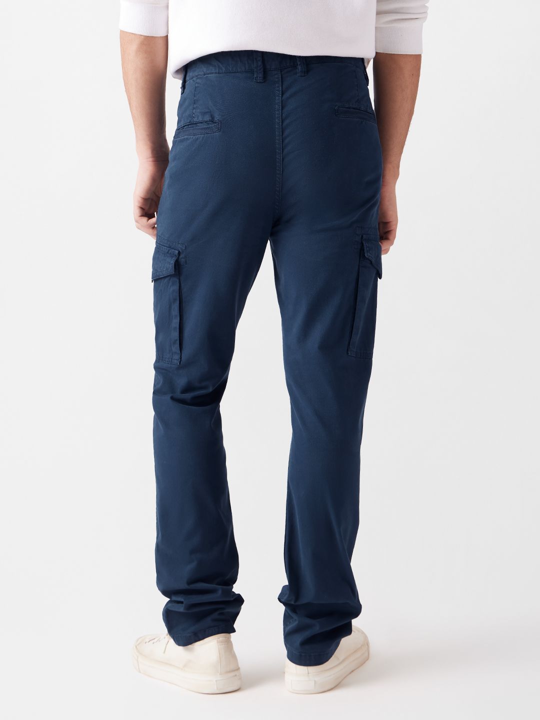 Overdyed Cargo: Navy Blue Men Cargo Pants