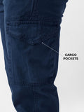Overdyed Cargo: Navy Blue Men Cargo Pants