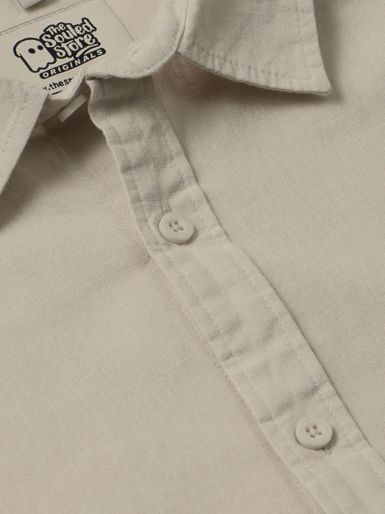 Cotton Linen: Sun-Kissed Beige Cotton Linen Shirts
