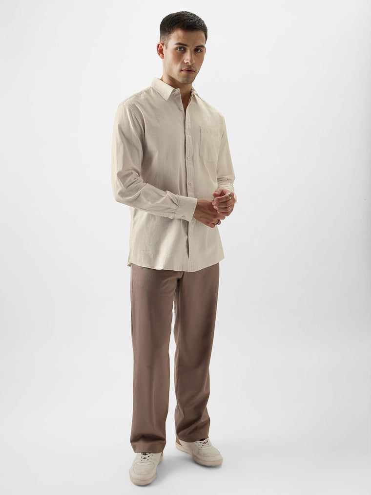 Cotton Linen: Sun-Kissed Beige Cotton Linen Shirts