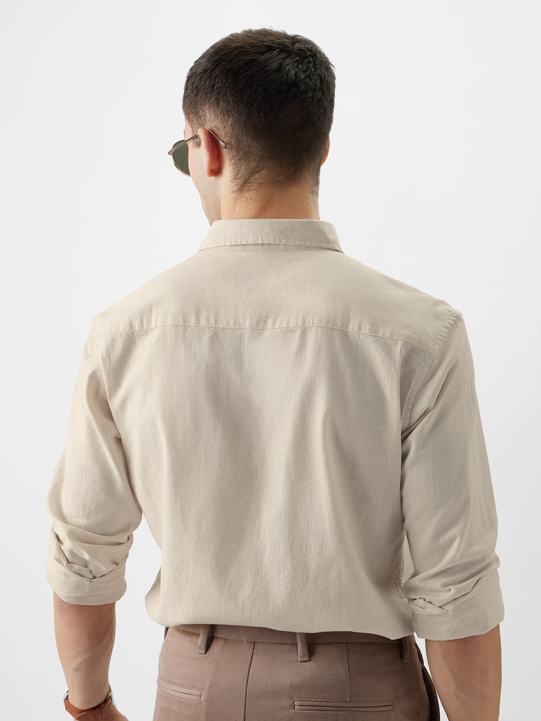 Cotton Linen: Sun-Kissed Beige Cotton Linen Shirts