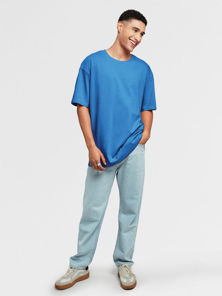 Solids: Ocean Blue Oversized T-Shirts