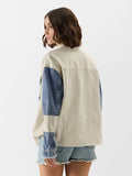Denim Jacket: Indigo Cream Women Denim Jackets