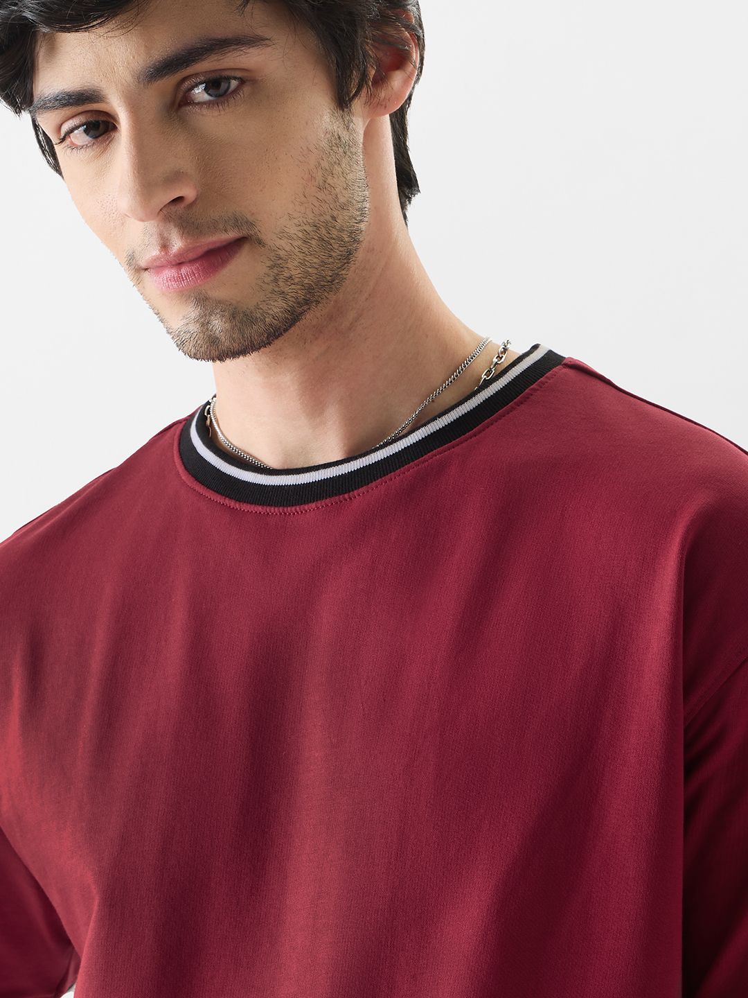 Solids: Brick Red Oversized T-Shirts