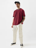 Solids: Brick Red Oversized T-Shirts