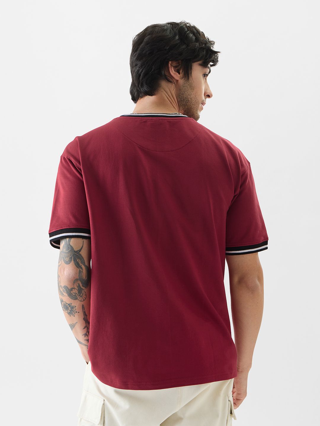 Solids: Brick Red Oversized T-Shirts