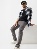 Solids: Misty Grey Men Cargo Pants