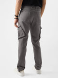 Solids: Misty Grey Men Cargo Pants