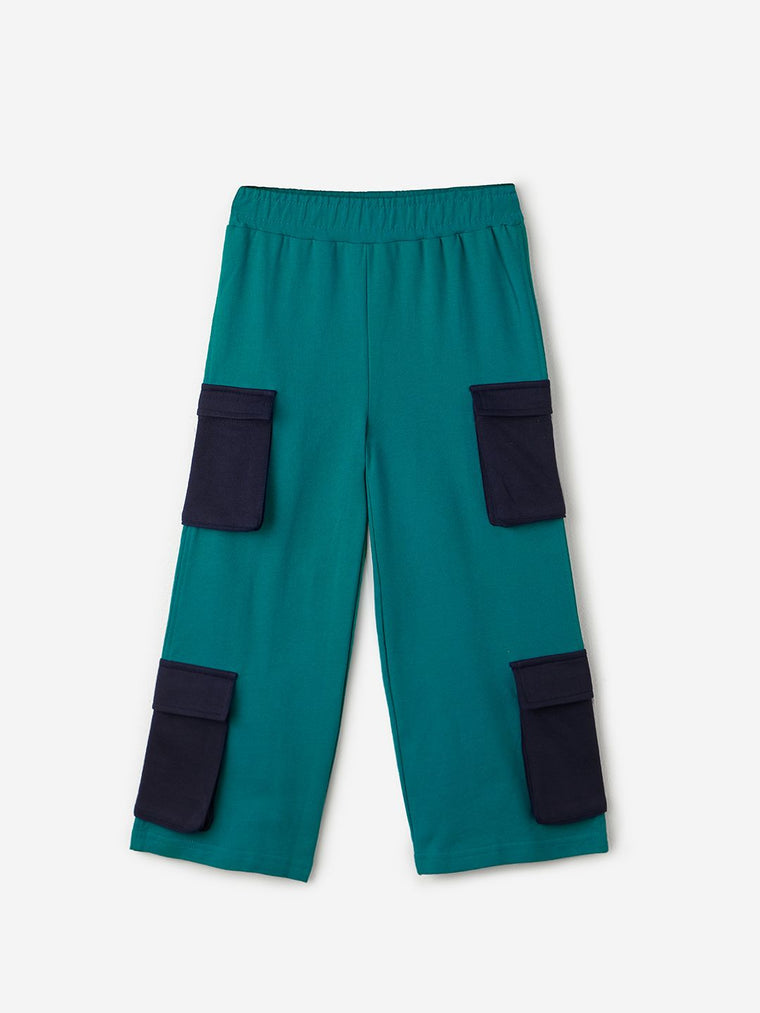 Solids: Celestial Girls Cotton Joggers (2-8 Yrs)