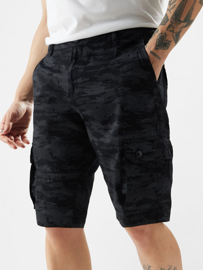 TSS Originals: Black Camo Men Cargo Shorts