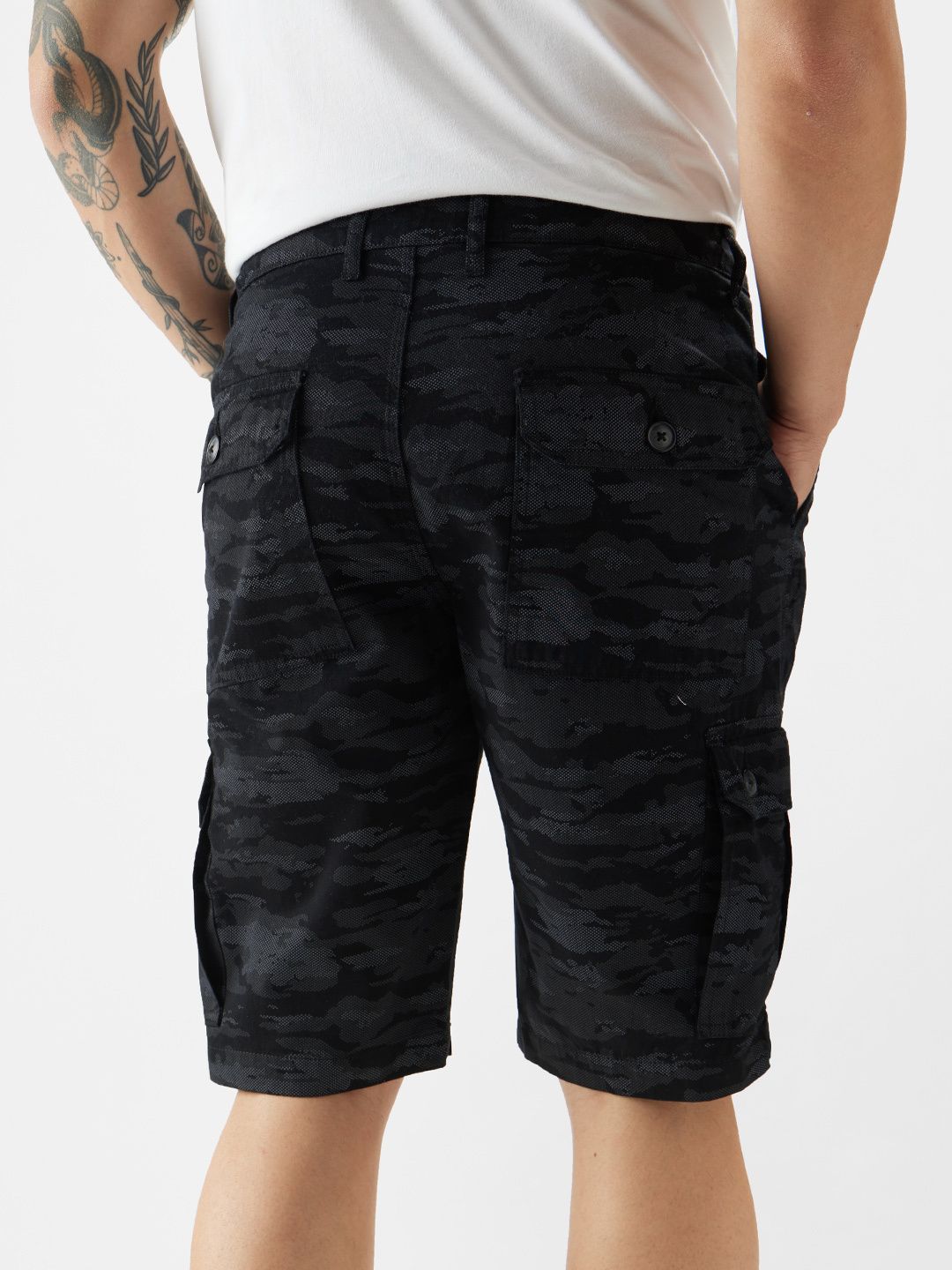 TSS Originals: Black Camo Men Cargo Shorts