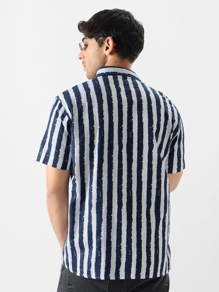 Stripes: Midnight Blue Holiday Shirts