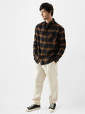 Dark Topaz (Plaid) Men Relaxed Shirts