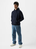 Solids: Navy Blue Men Oversized Hoodies