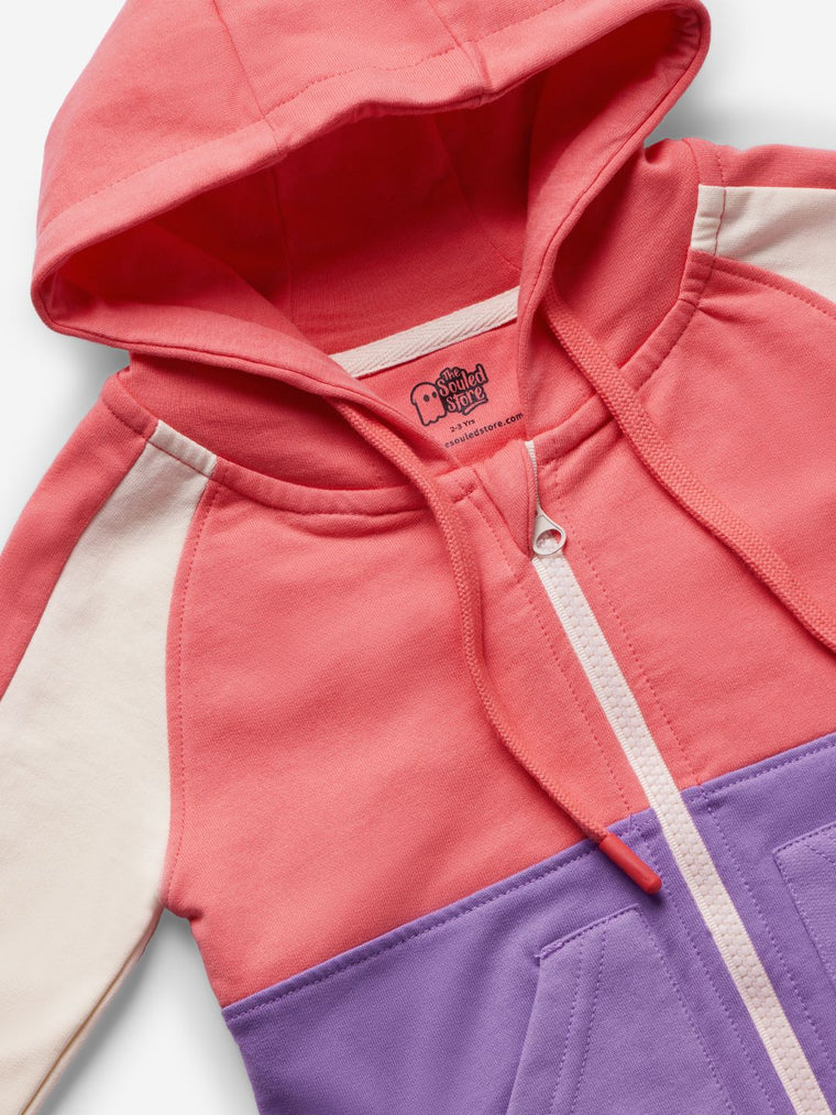 TSS Originals: Coral Berry Girls Cotton Hoodies (2-8 Yrs)