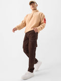 Solids: Chocolate Brown Men Cargo Pants